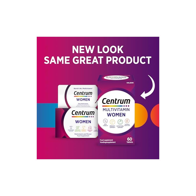 Centrum Women's Multivitamins & Minerals, 23 Essential nutrients Including Vitamin