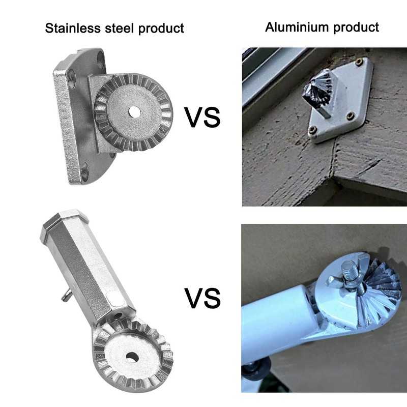 LOMETY Stainless Steel Flag Pole Holder Heavy Duty Multi-Position Flag