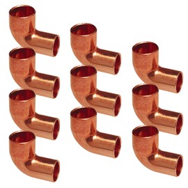 PROCURU 1/2-Inch Copper Street 90-Elbow C x FTG, Professional Grade NSF Lead Free Certified (0.5 Inch (1/2"), 10-Pack)