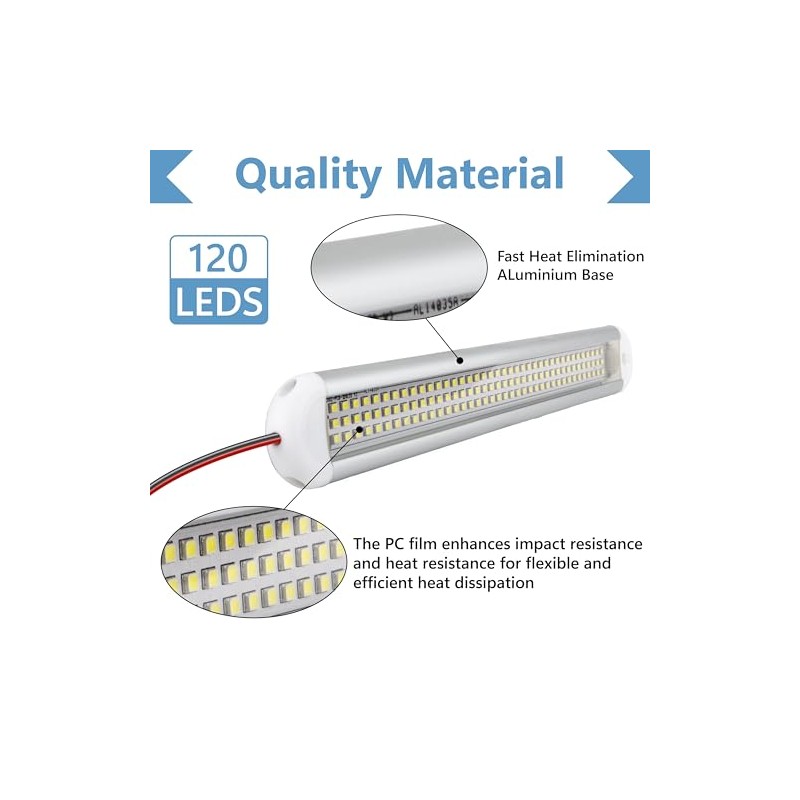 BFXM 12v Led Light Strip, 120LEDs 640LM 8W DC Led