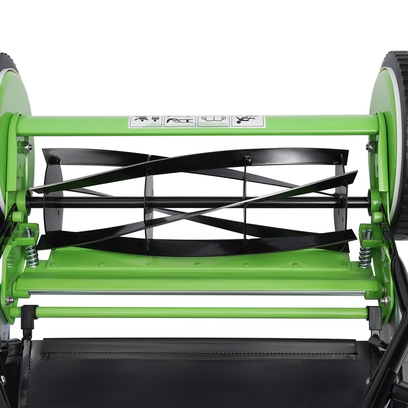 16 Inch 5-Blade Manual Push Reel Lawn Mower, Electric Lawn