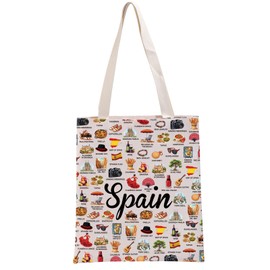 G2TUP Spain Lover Gift Spain Travel Tote Bag Spanish Culture Handbag Spain Tourism Gift Spain Vacation Gift (Spain Travel TB)