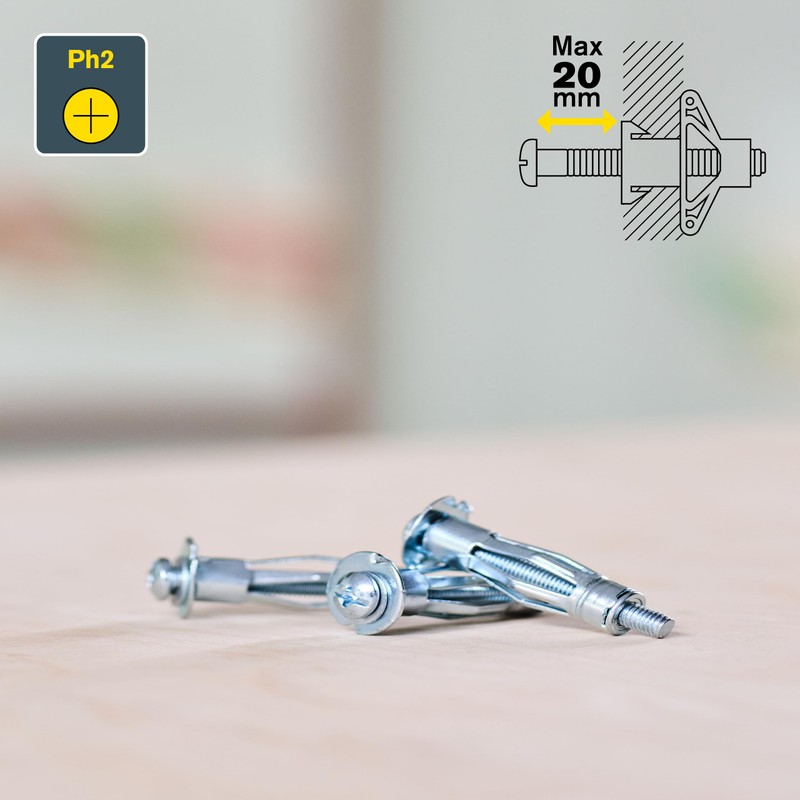 Rapid Cavity Dowels Metal with M4 Screw for Single Layer