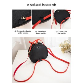 Vologle Girls-Handbags, Casual Mini Shoulder Bag for Little Girls, Cute Stylish Messenger Bag (Black)