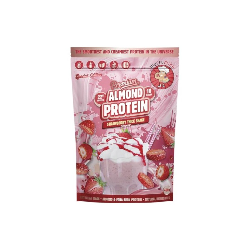 Macro Mike Strawberry Thickshake Luxe Almond Protein 400 g