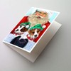 Jack Russell Christmas Santa Greeting Cards and Envelopes Pack of