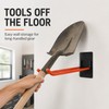 Double-Prong Wall-Mounted Garage Tool Hook for Shovels & Rakes, Black