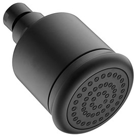 Solid Brass Shower Head - High Pressure Showerhead with Filter and 360 degrees Adjustable Swivel, Replacement for Bathroom Low Flow, Matte Black 2.8 inch Heavy Duty