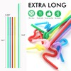 Bendy Disposable Plastic Drinking Straws 12.8" Long for 40oz Tumbler
