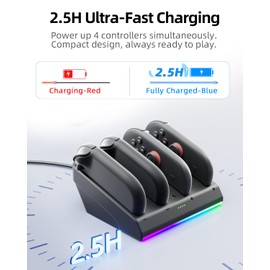 Magnetic Charging Dock for Nintend0 Switch 2 Joycon, Fast Charger Station