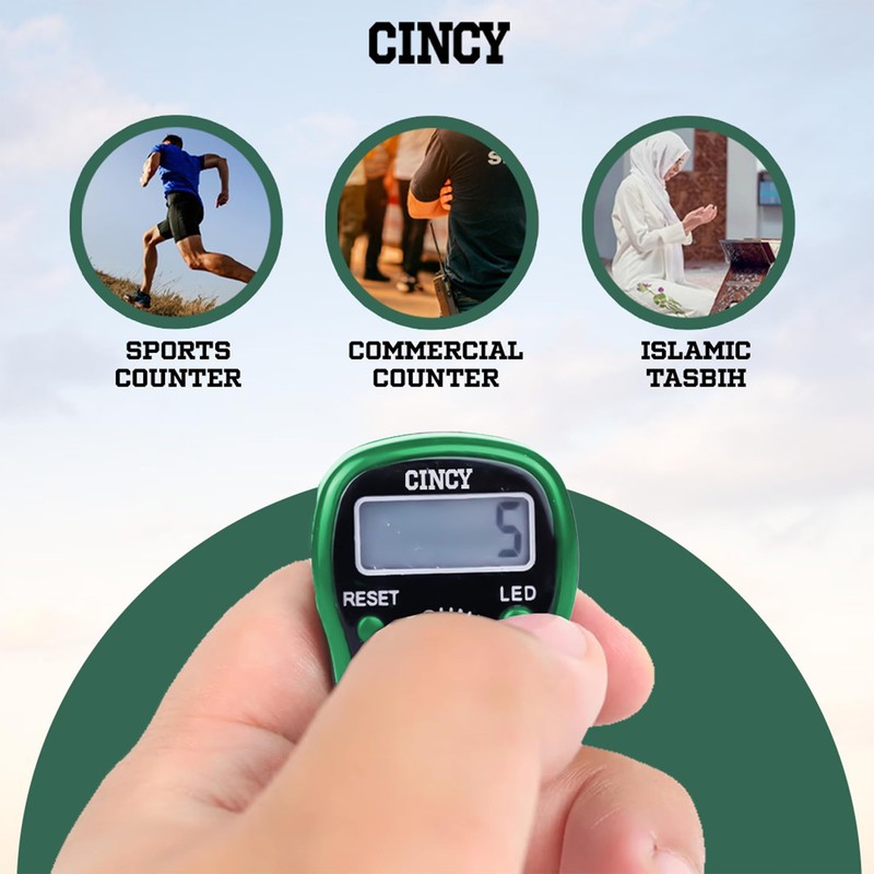 CINCY Click Counter with led Multi Color (Green)