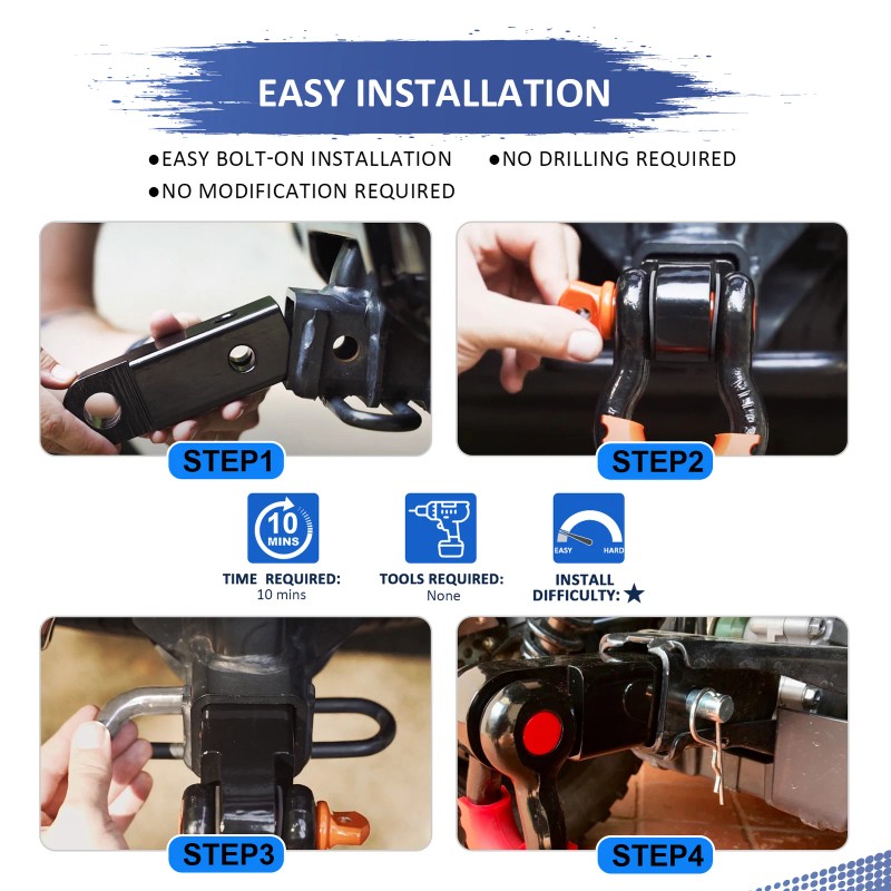 21ST For 2009-2025 Honda Rancher TRX420 2" Trailer Hitch Receiver