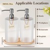 18Oz Soap Dispenser Set with Silver Stainless Steel Pump &