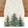 Artoid Mode Pine Tree Snowflake Christmas Table Runner, Seasonal Winter