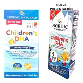 Nordic Naturals Dha Omega 3 Epa Niños 120mini Gel, Nordic Naturals Americano Sabor Fresa