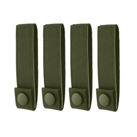 4pcs MOLLE Snap Straps, MOLLE Attachment Straps for Backpack MOLLE Straps Polyester Reusable MOLLE Webbing Straps Backpack Strap Attachment Connectors for MOLLE (Dark Green)