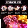 ZKFSIE Easter Window Lights Easter Decorations, 2 Pack Easter Bunny