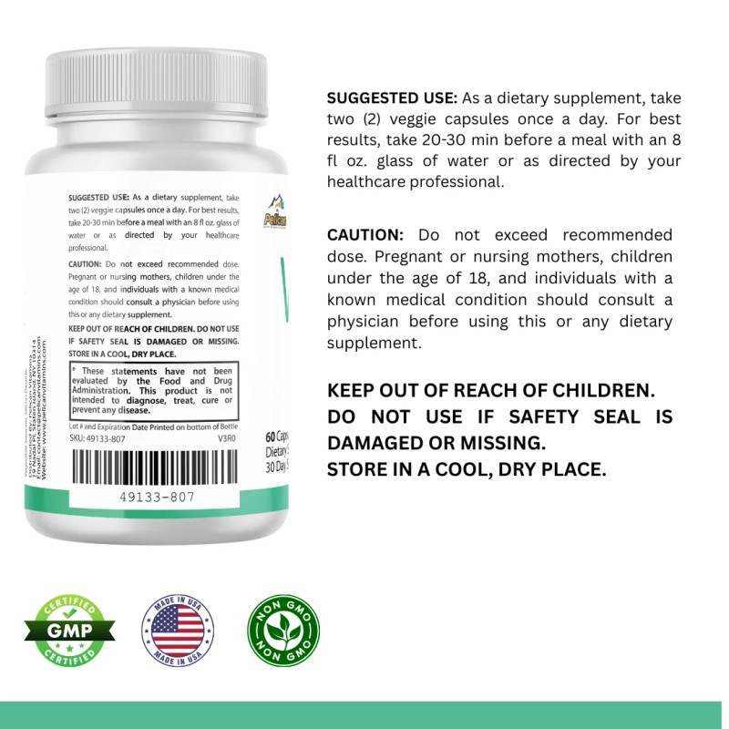 Pelican Vitamins VISEEE- Eye Support with Lutein- 5 Bottles- 300