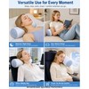 Neck Roll Pillow, Cervical Support Pillow for Pain Relief, Grey