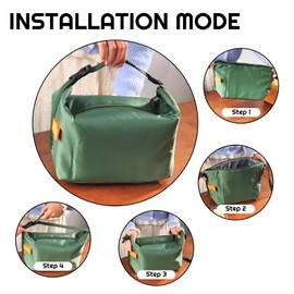 SUOXU Insulated Lunch Bag Leak Proof Thermal Lunch Tote for Adults Kids - Large Capacity Water Resistant Cooler Bag for Work, School, Picnic & Travel (Army Green)
