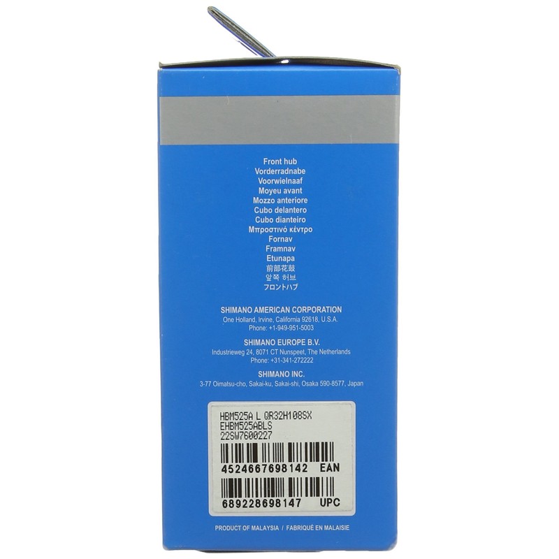シマノ (SHIMANO) フロントハブ (MTBディスクブレーキ) HB-M525A 32H 6本ボルト仕様 ブラック EHBM525ABLS