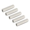 5Pcs Silver M8 Hex Coupling Nut Safe Practical Stainless Steel