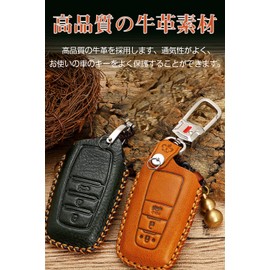 Key Case, For Toyota, Smart Key Case, Key Cover, Genuine Leather, 2 Buttons, D-Toyota-Specific Design, Key Holder, C-HR, Prius, etc, green