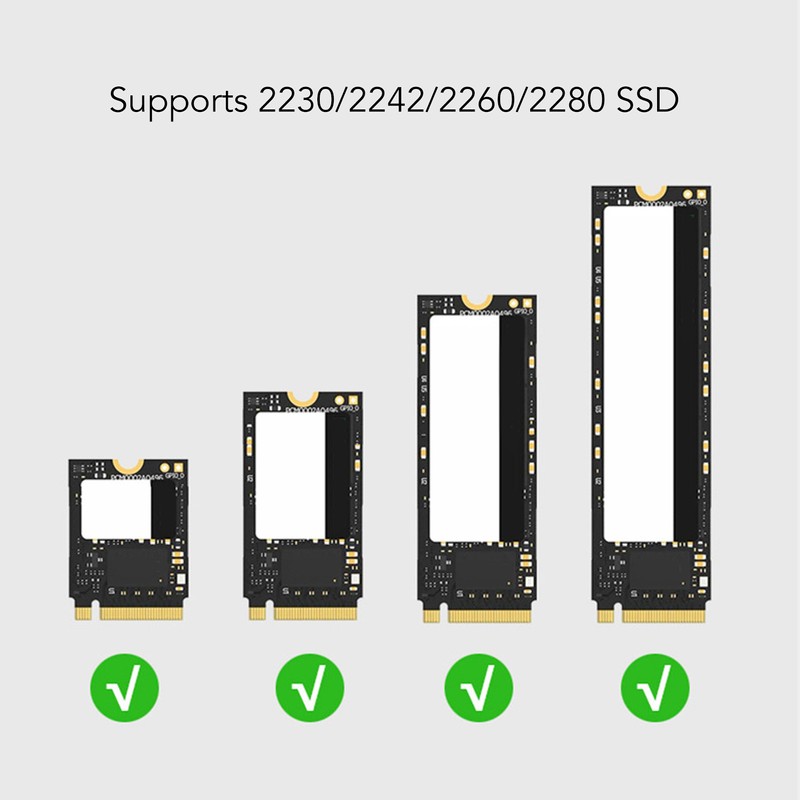 M.2 to Type C NVMe SSD Enclosure 20Gbps 4TB Storage