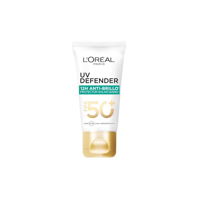 L'Oréal Paris Protector Solar Diario Anti-Brillo FPS50+ UV Defender, 40ml