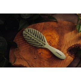 LIFEBLOOM Sustainable Hair Brush, Biodegradable Bamboo Hair Brush without Pulling for Women, Men & Children, 100% Vegan and Made of Wheat, Professional Detangler, Professional Detangling Brush