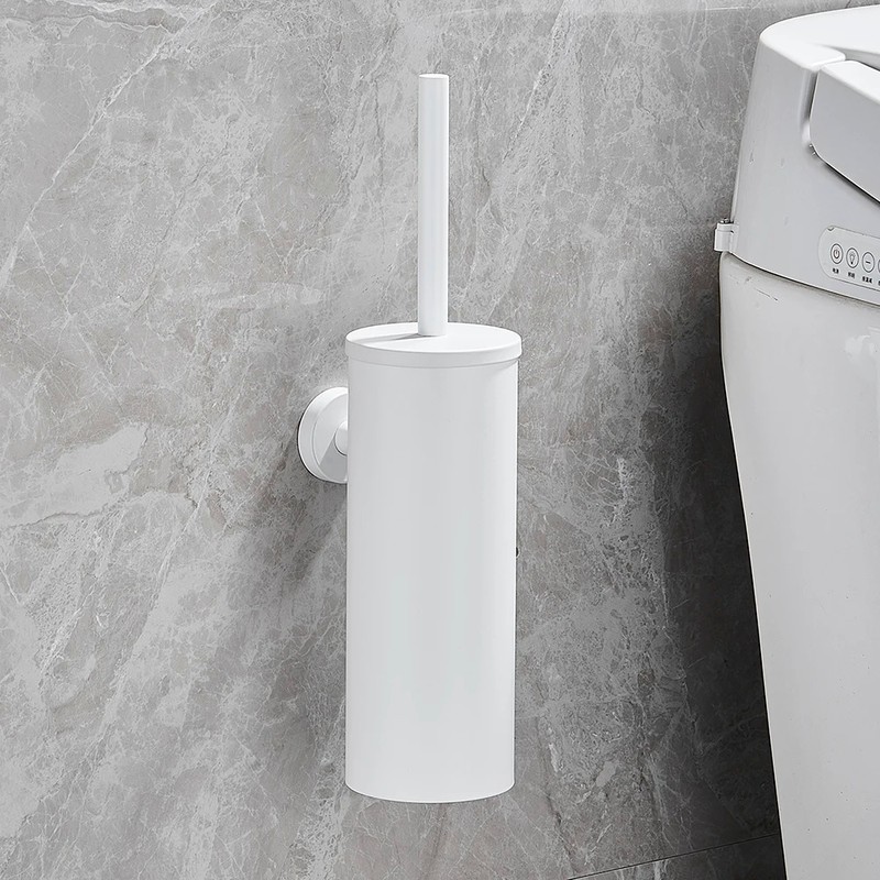 FALANGSHI FR07 Stainless Steel Toilet Brush and Holder Set, Brushed