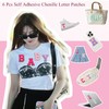 Ckysee - 6 parches de letras universitarias de colores mixtos,
