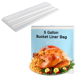5 Gallon Bucket Liner Bags Brine Bucket Bags for Marinating and Brining Turkey and Poultry Brine Bags Food Grade, BPA Free Safe for Food Storage-16 Bags