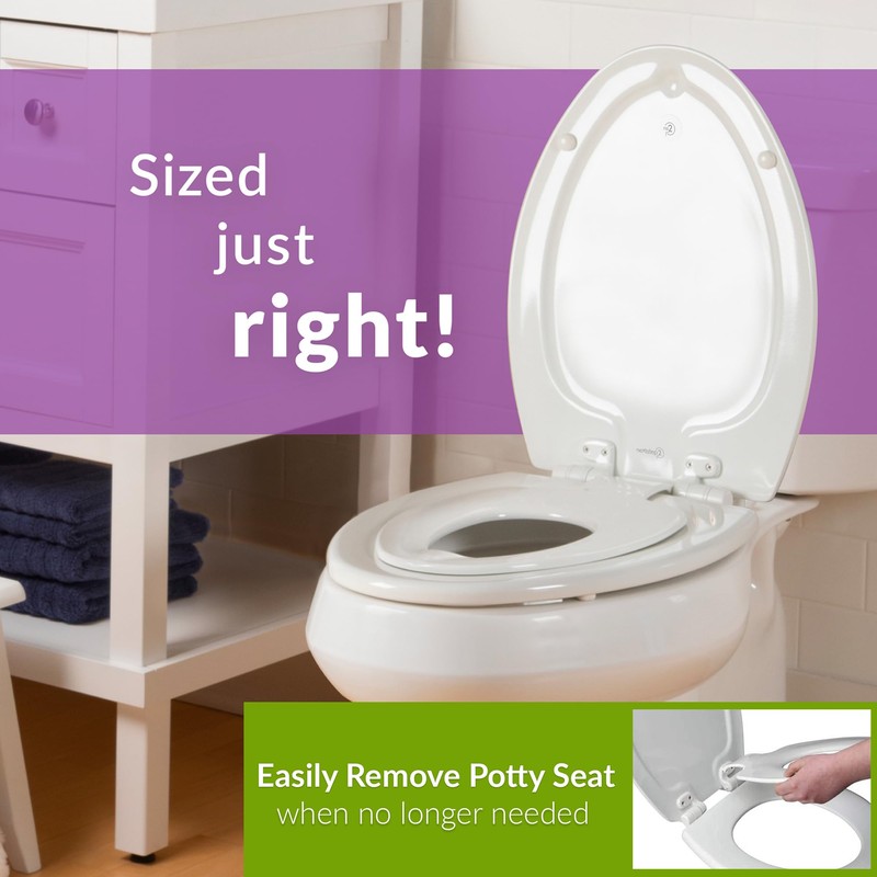 Mayfair NextStep2 Slow-Close Toilet Seat with Built-In Toddler Potty Training
