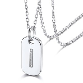 Silvora Letter Pendant Necklace for Women in Silver Alphabet A-Z Necklace with Pendants with 41 cm + 5 cm Extension Chain, Lead