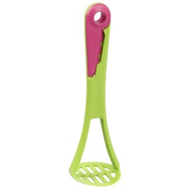 Fackelmann 4-in-1 Utensil for Avocado, Plastic, Masher & Stone Remover, 17.5x5x6.5cm, Green & Pink