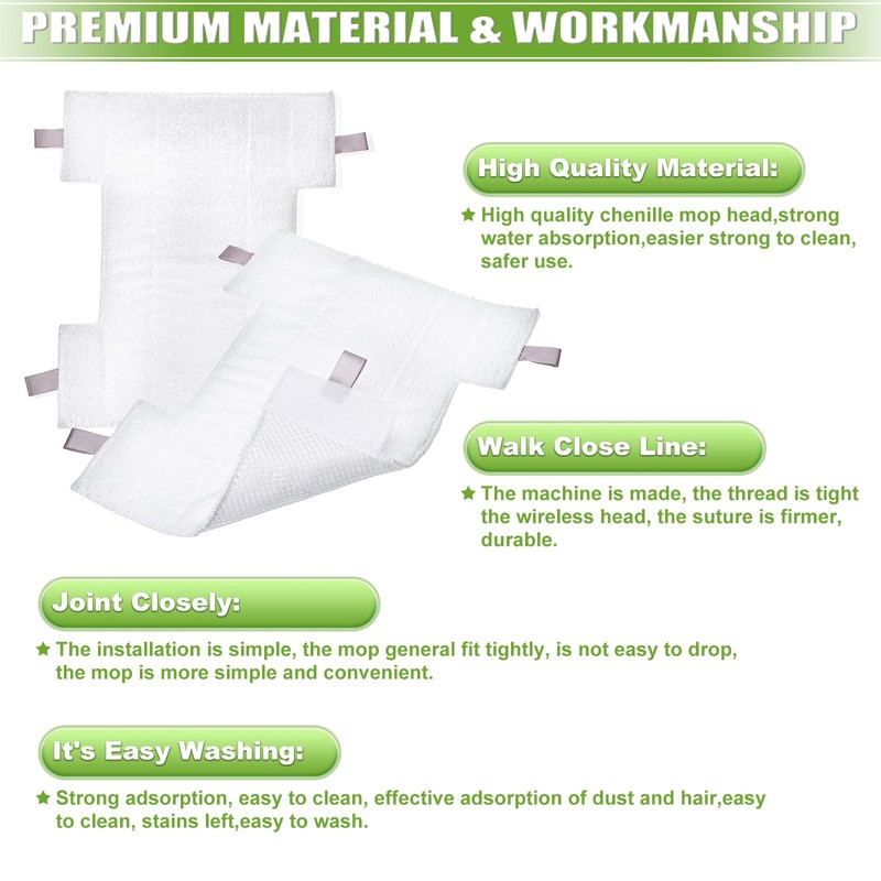 4 Pack Pads for Shark Replacement Washable Microfiber HV300 Series