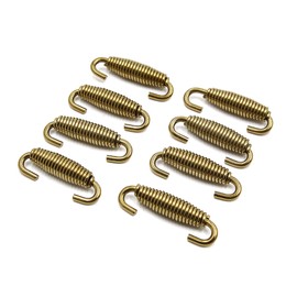 sourcing map 8 Pieces 55 mm Exhaust Springs Exhaust Pipe Springs Stainless Steel Exhaust Spring Compressor Spring Hook for Motorcycle Scooter ATV Gold
