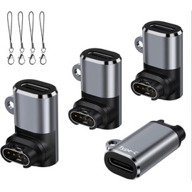 USB-C to G-armin Watch Charging Adapter, Pack of 4, Compatible with G-armin Fenix 7/7X/7S/6, Forerunner 165/965/955/945/265/255/55/45, Vivoactive 5/4S, Venu 3/3S/2S/SQ, Epix Pro 2, Watches with Key