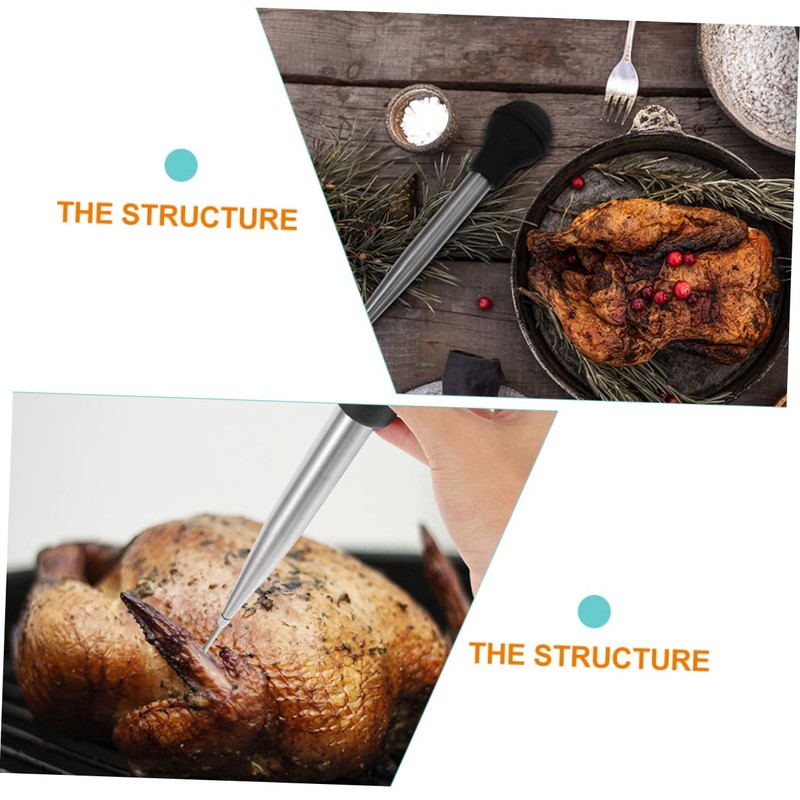 Ciieeo pcs Seasoning Injector with Bulb Marinade for Flavoring Chicken
