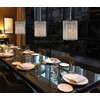 Crystal Light Shade for Ceiling Pendants Chrome Frame Chandelier Droplets