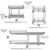 JOWBOOW Two-Tier Pull Out Cabinet Organizer (11" W x 21"