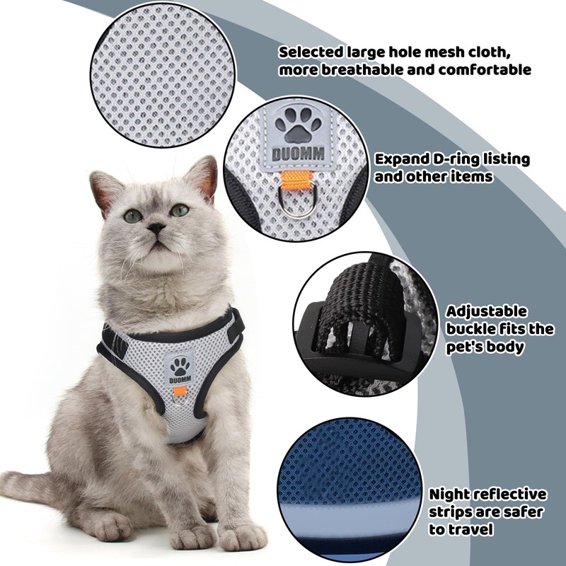 TYXHXTF Cat Harness with Lead, Escape Proof Set, Cats Automatic