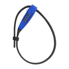 YOBBOM Zip Tie Lock Combination Small Cable Lock Lightweight Refrigerator Cabinet Locks with Combination Adjustable Helmet Bike Lock (Blue)