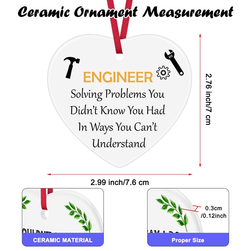 Christmas Ornaments Gifts for Engineer Mechanical Engineer Design Engineering Gear