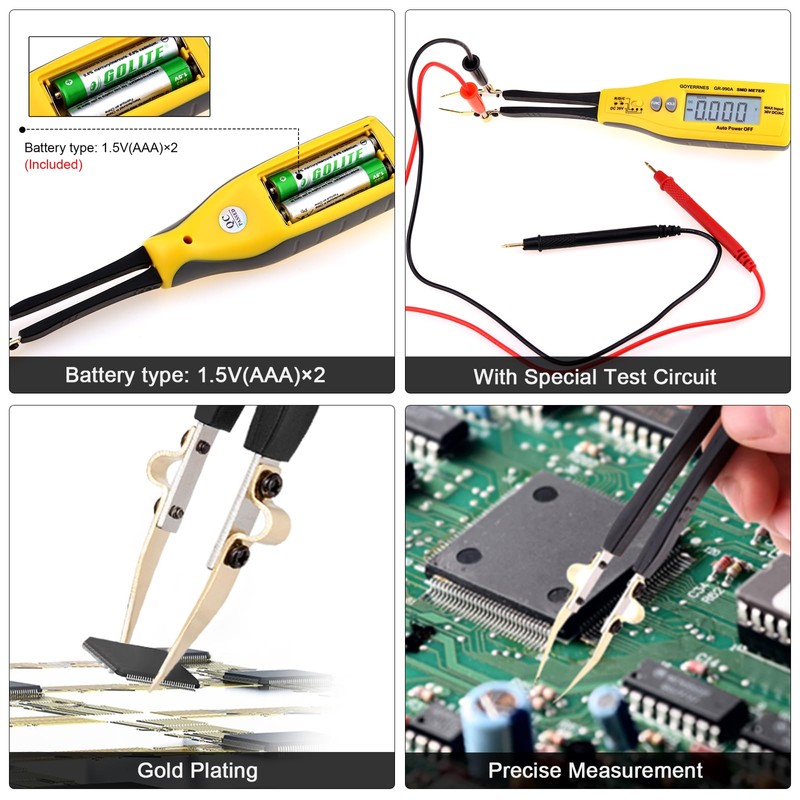 Digital SMD Clip Meter Measurement Resistance Capacity Voltage Multimeter Resistance