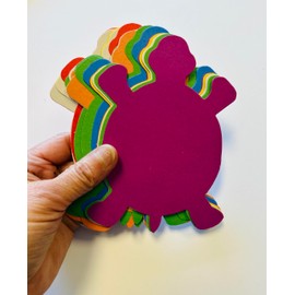 SHAPES ETC. 31 Pcs Turtle Assorted Color Creative Cut-Outs 5.5in Ocean Decor Spring Summer Decorations Reptile Learning Games VBS Classroom Bulletin Boards Kids’ School Craft Projects USA Made