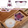 Set of 4 Food Storage Container with Lids, Plastic Mixing