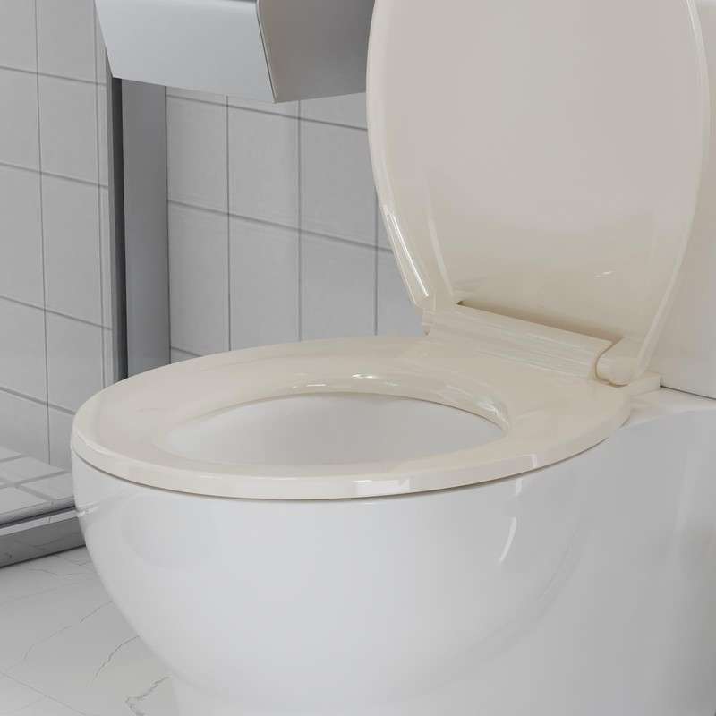 Toilet Seat Round,Toilet Seat with Quick-Release And Quick-Attach, Plastic Toilet