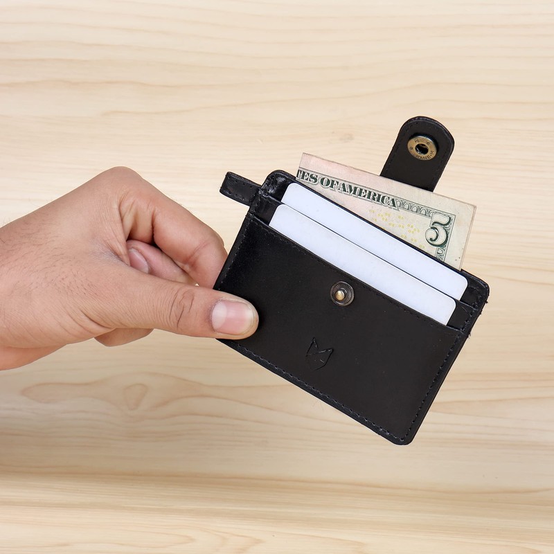 FOXHACKLE 1 Folding Card Holder, black, Slim